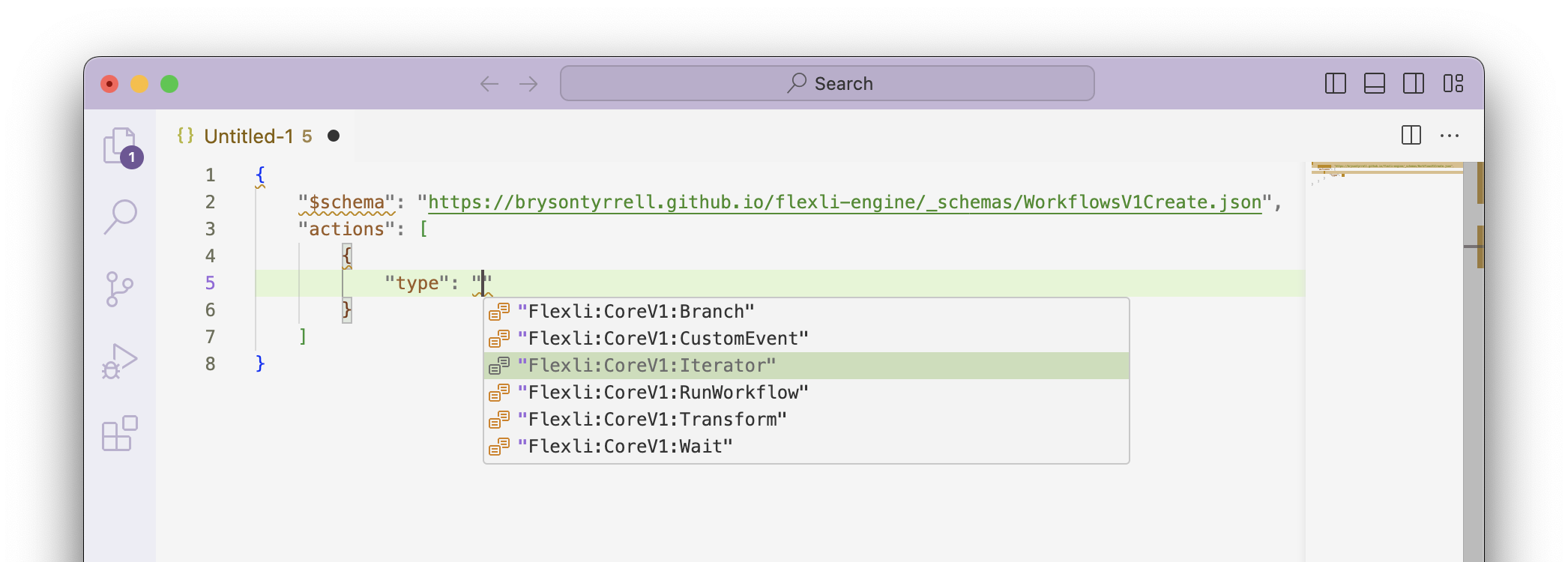 Use $schema for Workflows